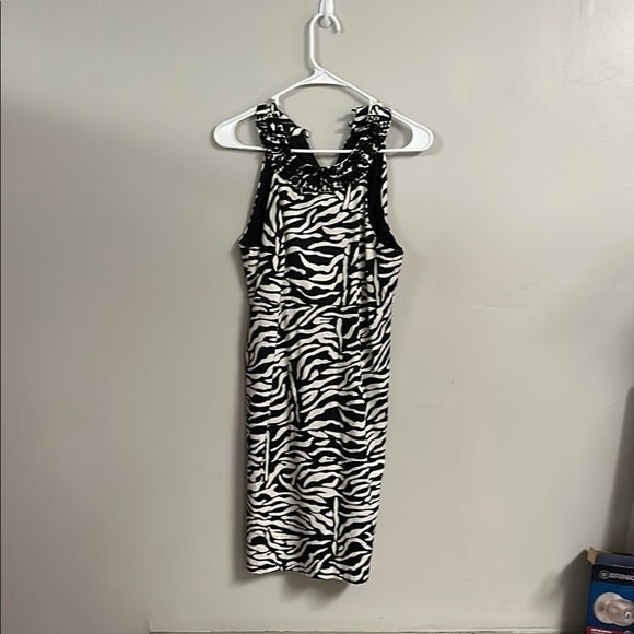 Black and White Zebra Print Dress - Picture 1 of 4